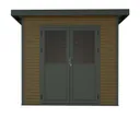 HORI WPC Gartenhaus Rhombus-Optik Braun/Grau 4