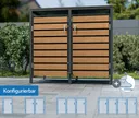 HORI Mülltonnenbox Cleanman 3 Wood mit Fuß Pedal 0