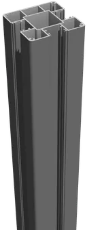 GroJa WPC/BPC Sichtschutzzaun Stecksystem mit 30 cm Glaseinsatz Komplettset 3