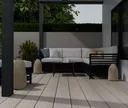 HORI Terrassendielen WPC Maui-Style XXL Massiv beige tiefe Holzstruktur + geriffelt 17 x 220 mm 0