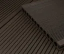 HORI Terrassendielen Komplettset WPC/BPC Hohlkammer XXL dunkelgrau-braun 25 x 250 mm 0