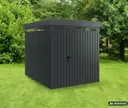HORI Gerätehaus mit Flachdach & Lichtband, Metall, Anthrazitgrau RAL 7016 0