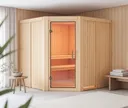 Karibu System-Sauna Komplettset Liva Eckeinstieg 68 mm 0