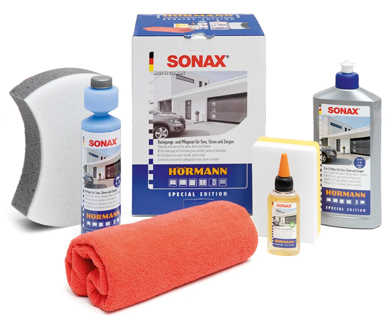 SONAX Hörmann Reinigungs- Und Pflegeset Für Tore, Türen Und Zargen 10040043226 Produkt
