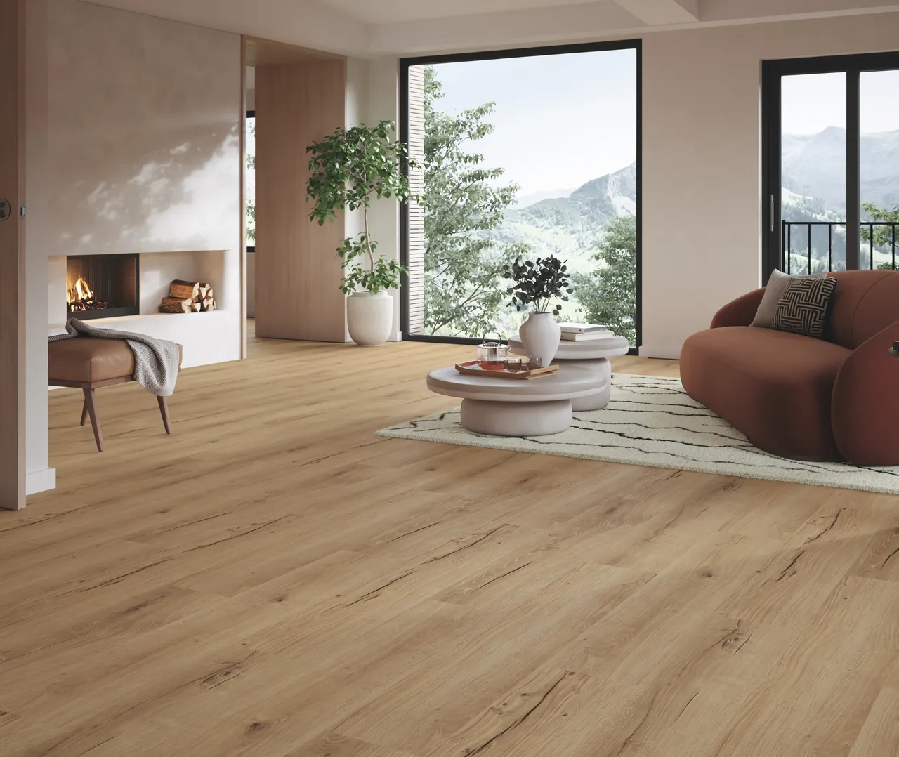 PARADOR Klick-Vinylboden HDF Basic 30 Eiche Cambridge natur Gebürstete Struktur Landhausdiele (10040122894)