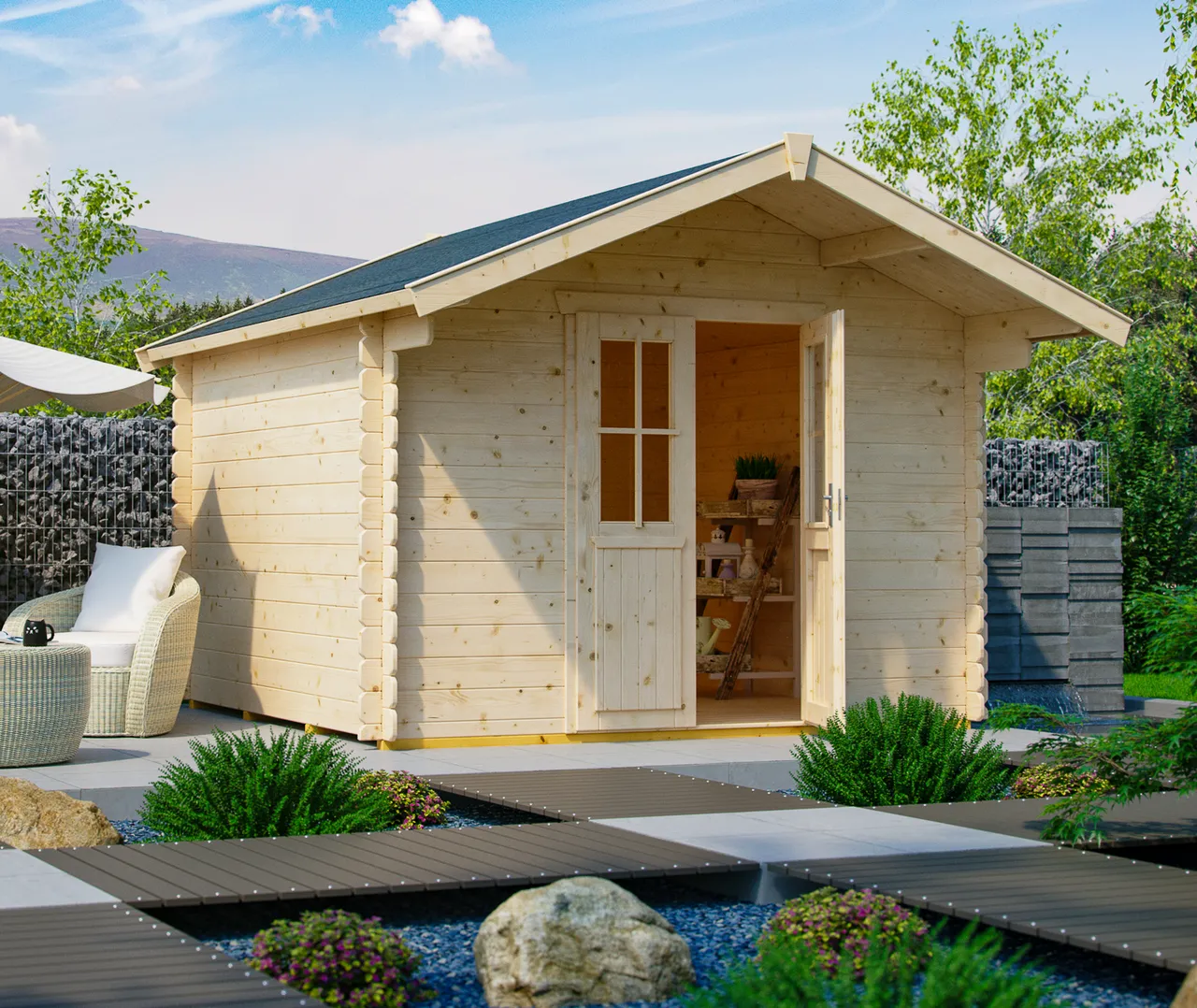 SKAN HOLZ Gartenhaus Faro (10030019271)