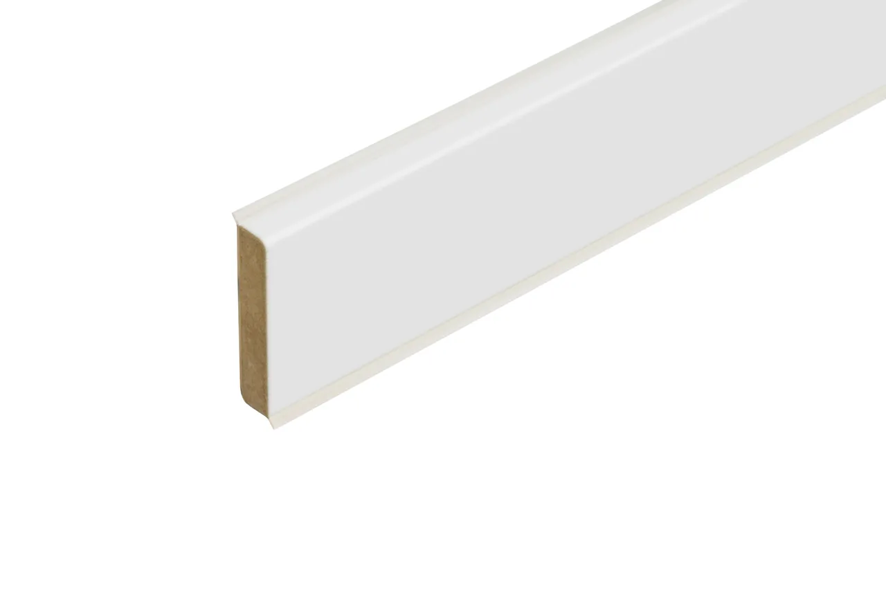 HORI MDF-Kern Sockelleiste Uni weiß mit Dichtlippe (10040005901)
