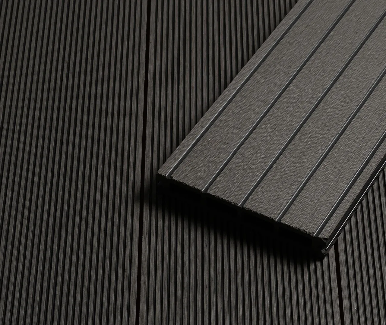 HORI Terrassendielen WPC Antigua Hohlkammer grau grob / fein geriffelt 21 x 146 mm (10030020569)
