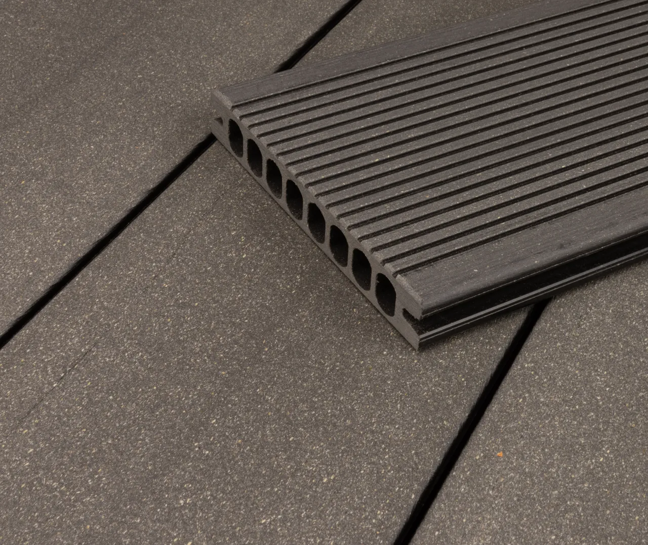 HORI Terrassendielen Komplettset WPC Royal Hohlkammer grau / anthrazit (10030014052)