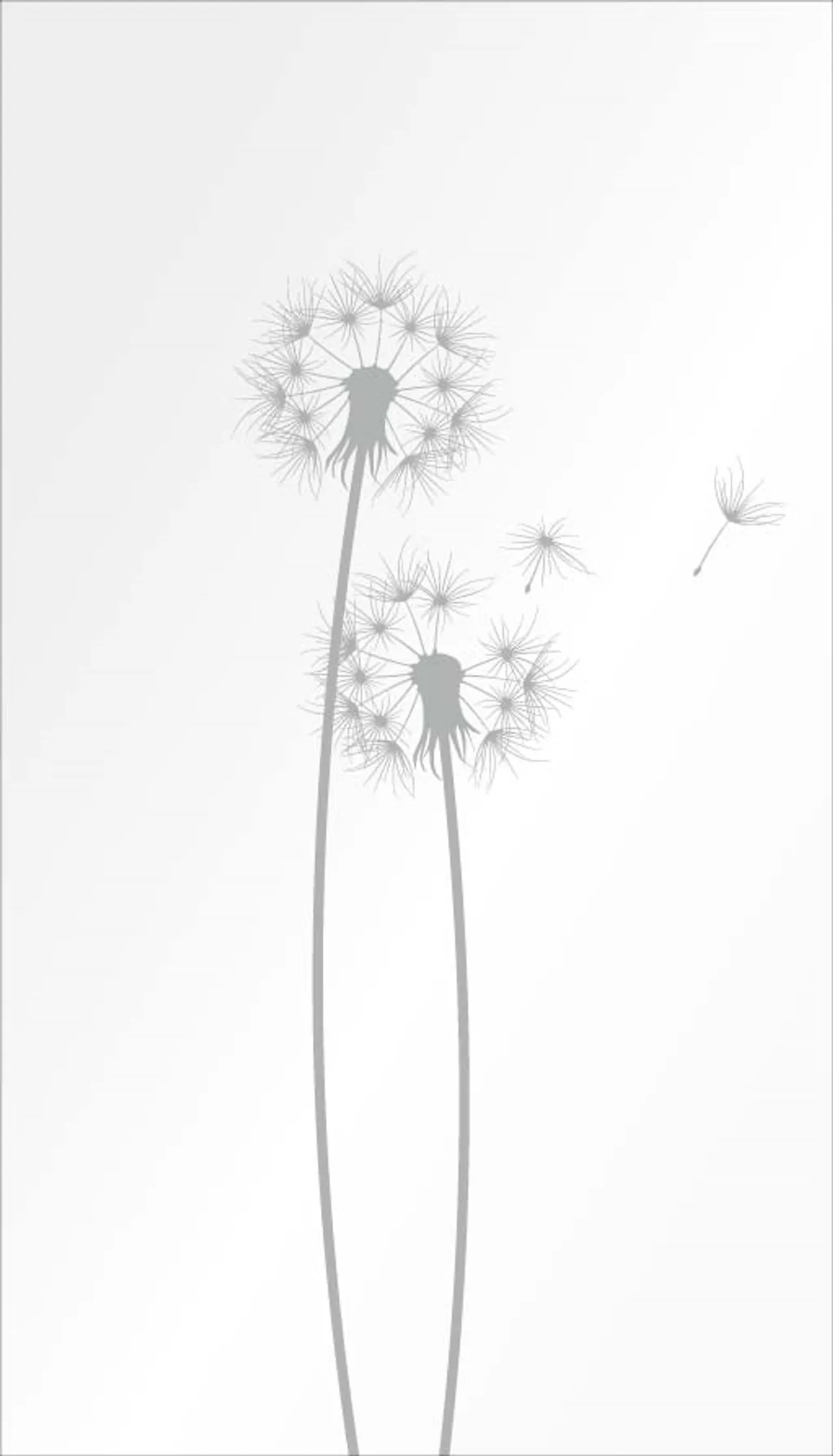 HORI Glaszaun Glassichtschutz Schrägelement Motiv Pusteblume (10030017307)