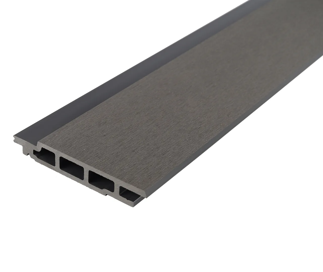 HORI WPC Fassadenverkleidung Hohlkammer grau glatt/gebürstet 129x20mm (10040143494)
