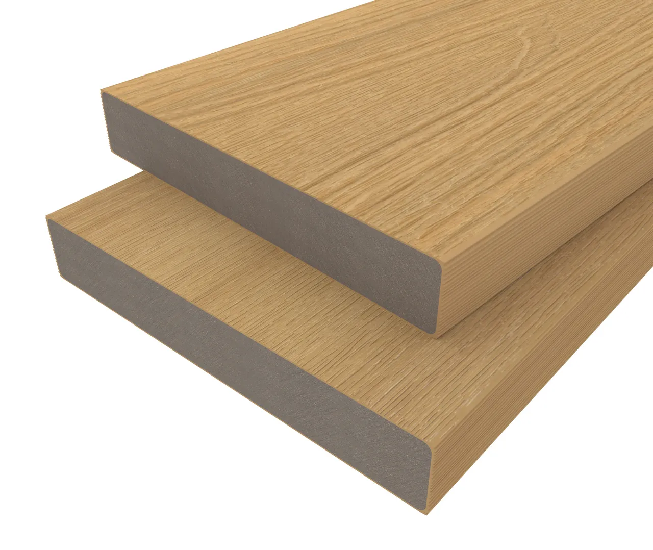 HORI Verkleidungsbretter WPC Massiv Wood Feeling Co-Extrudiert 22,5x138mm Hellbraun (10040330135)