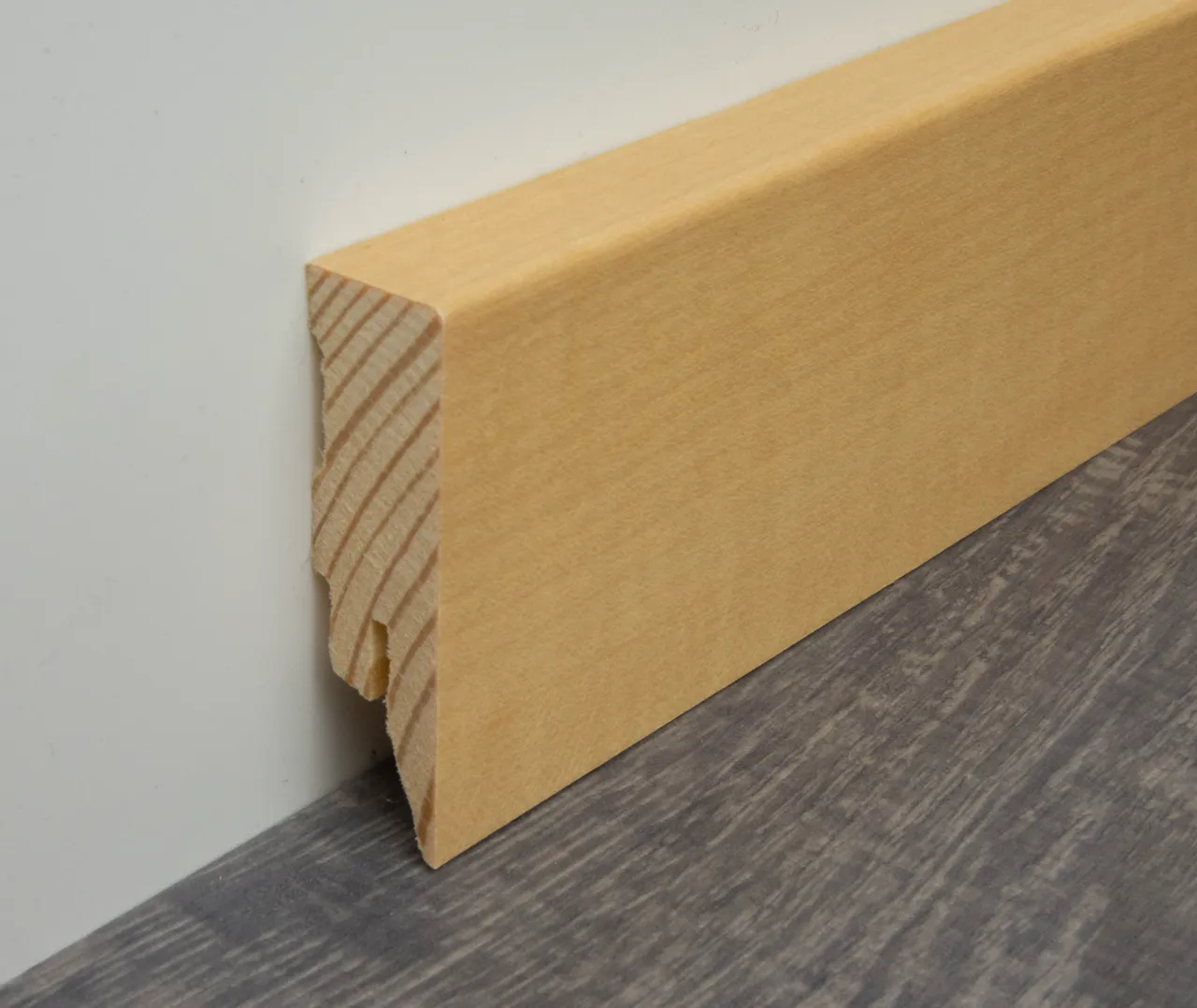 HORI Massivholzkern- Sockelleiste Can. Ahorn matt versiegelt Modern Profil (3910027100)