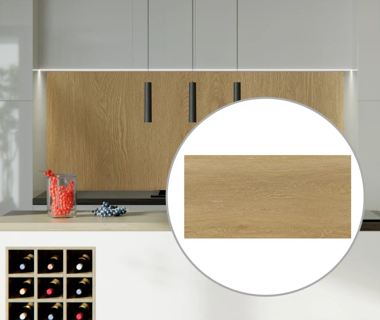 MODEE Wandverkleidung 2800 x 1175 x 4 mm Platte True Wood Burbon mit Naturstruktur (10040370800)
