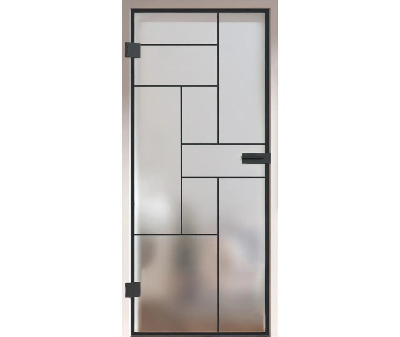 HORI Glastür Komplettset Loft Premium Cubes satiniert ESG 8 mm (10040294040)