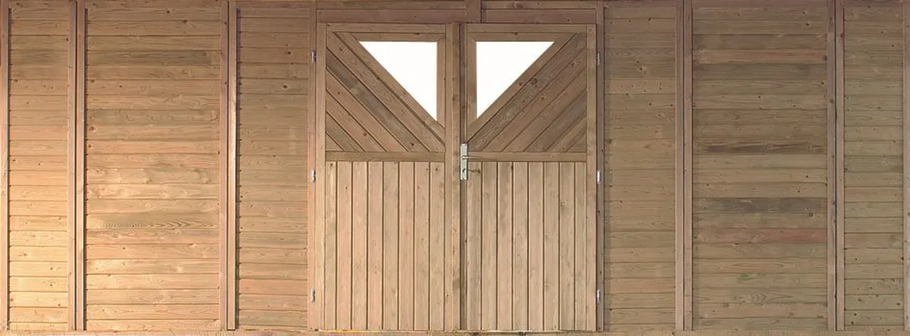 Karibu Frontelement mit Doppeltür für Doppelcarport (5070340300)