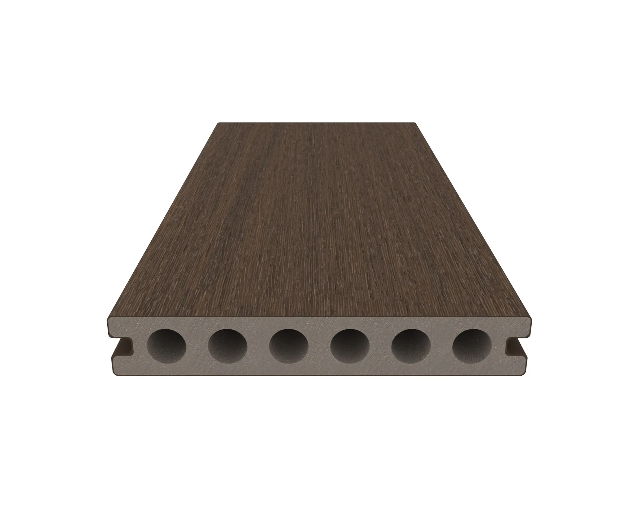 NewTechWood Terrassendielen WPC Hohlkammer Deluxe Oldwood Ipe tiefe Prägestruktur / glatt gebürstet Co-Extrudiert 22,5 x 138 mm 1