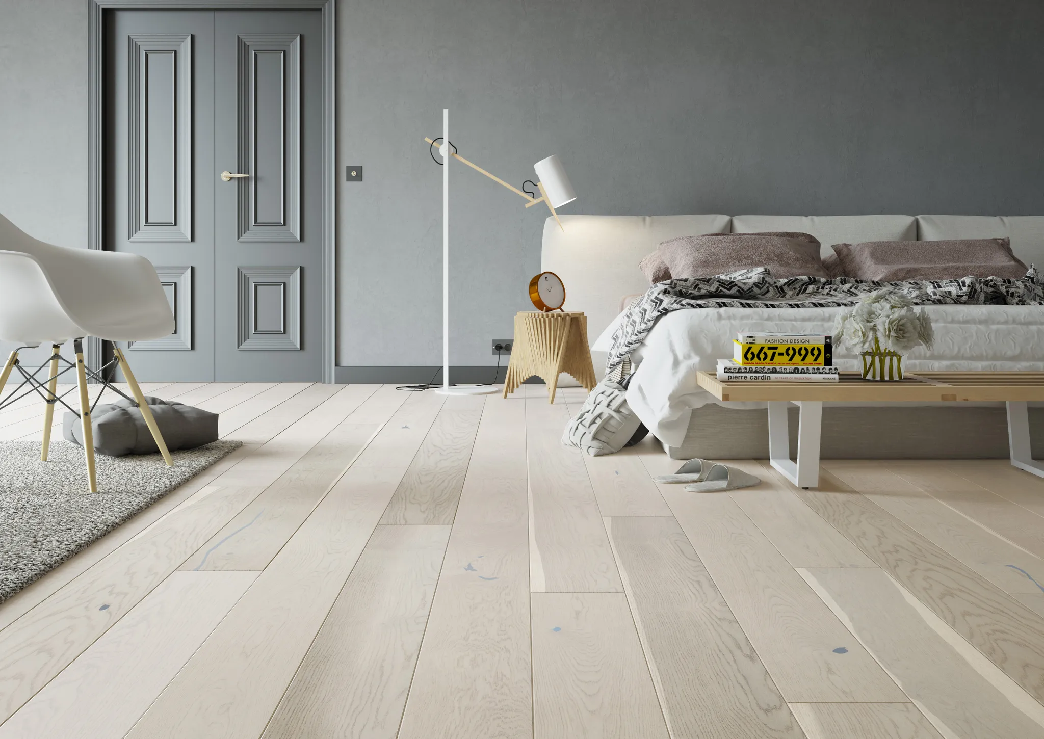 HORI Parkett 300 Eiche Cottage Country cream Landhausdiele matt versiegelt gebürstet 3