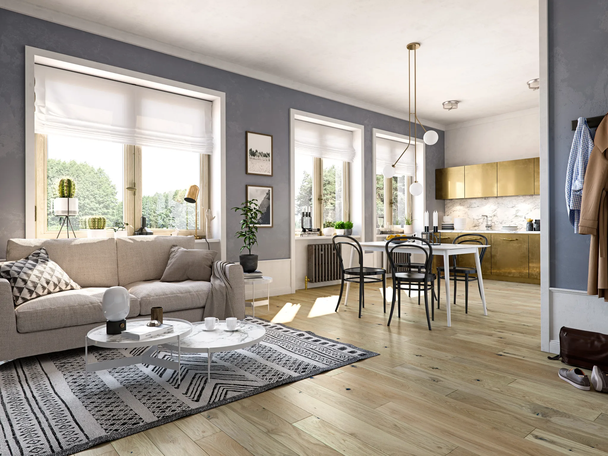 HORI Parkett 300 Eiche Various Landhausdiele gebürstet weiss matt versiegelt 2