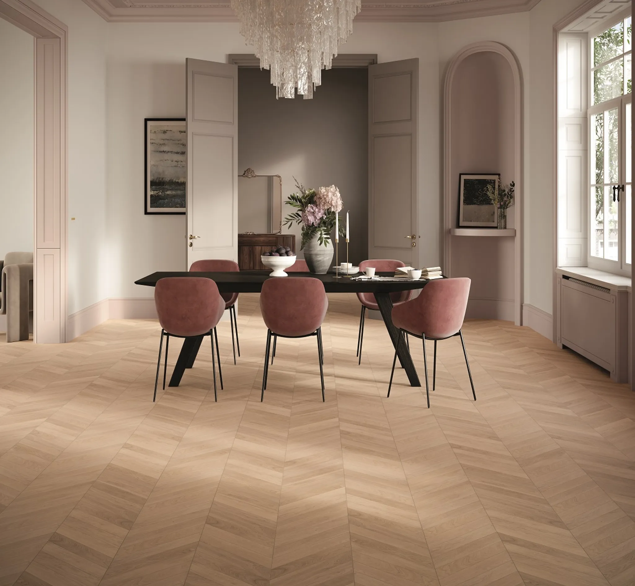PARADOR Parkett Trendtime 10 Natur Chevron Eiche weiß matt 2
