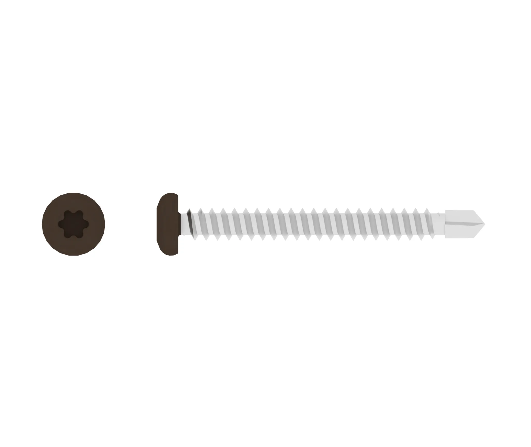 HORI Fassadenprofil Schrauben Set dunkelbraun 4,2 x 38 mm 0