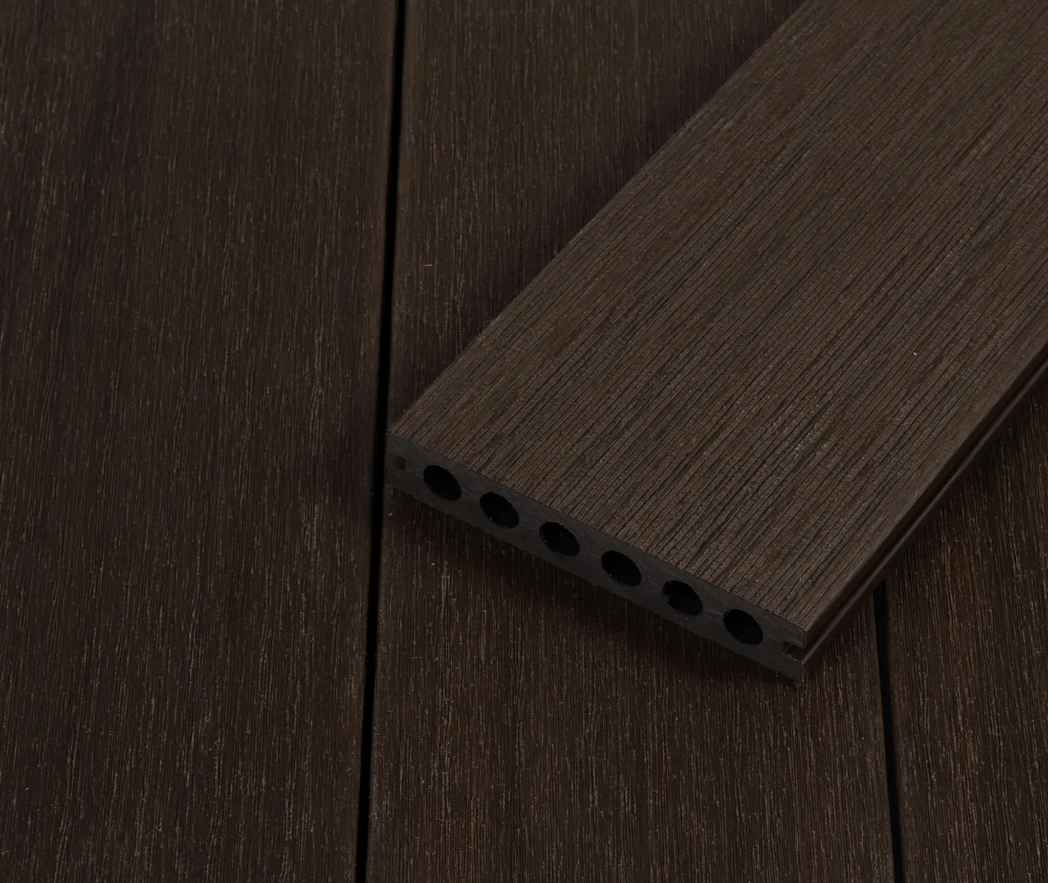 HORI Terrassendielen WPC Safety Schutzummantelung braun modern grob strukturiert/glatt gebürstet 23 x 143 mm 4