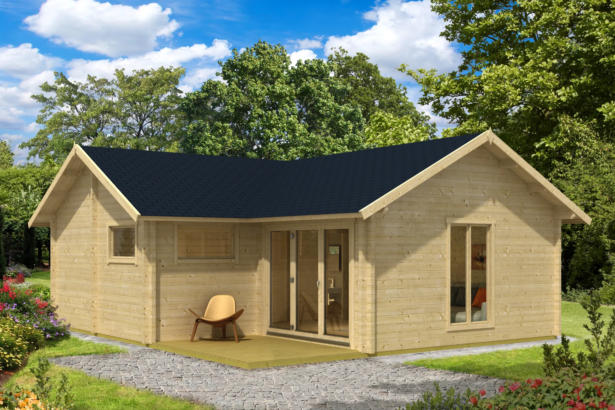 Lasita Maja Ferienhaus Mont Blanc 90 mm Wandstärke 0