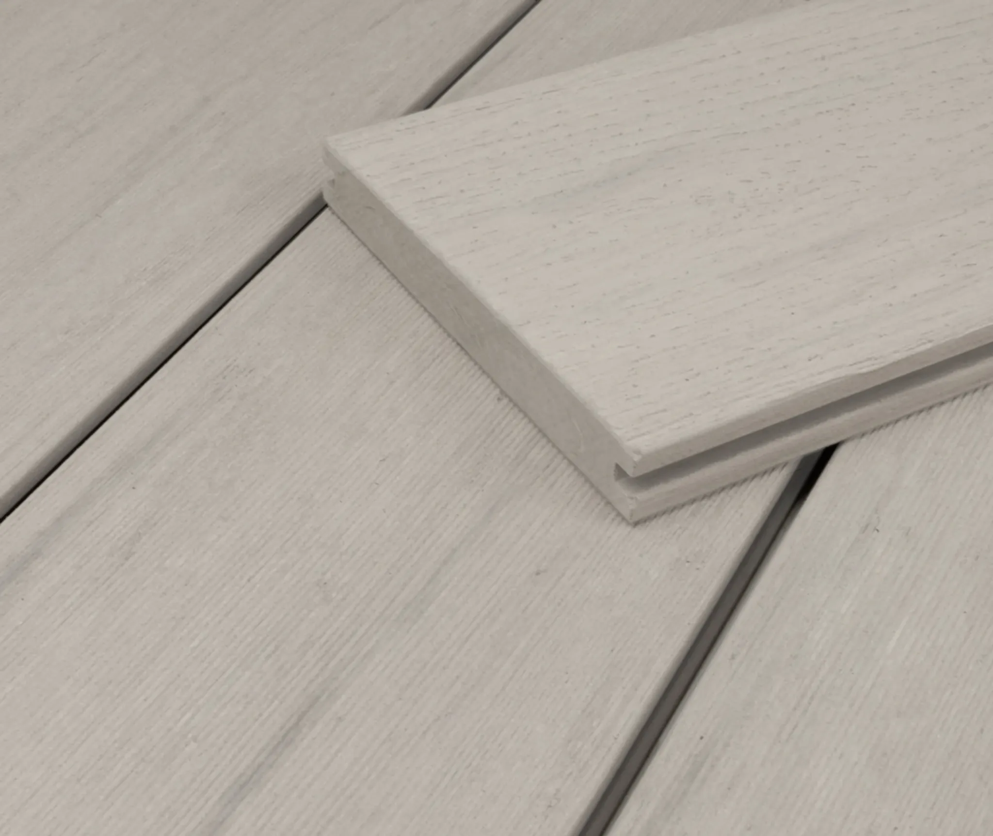 HORI Terrassendielen Komplettset WPC/BPC Exclusive Line weiß/creme 1