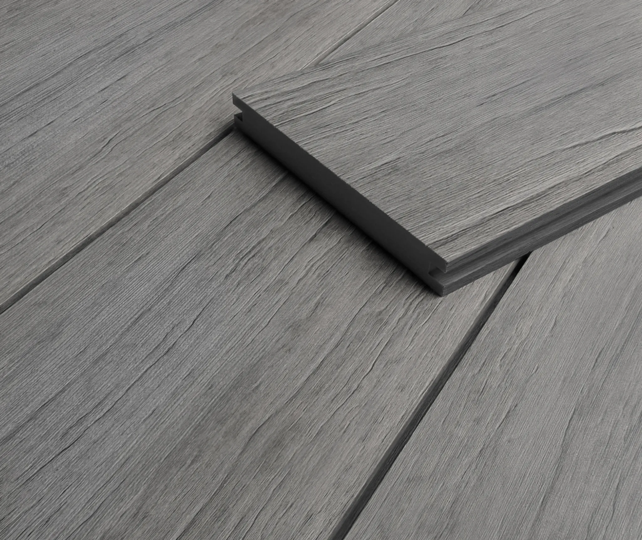 HORI Terrassendielen Komplettset WPC Barbados Massiv hellgrau 19 x 140 mm 0