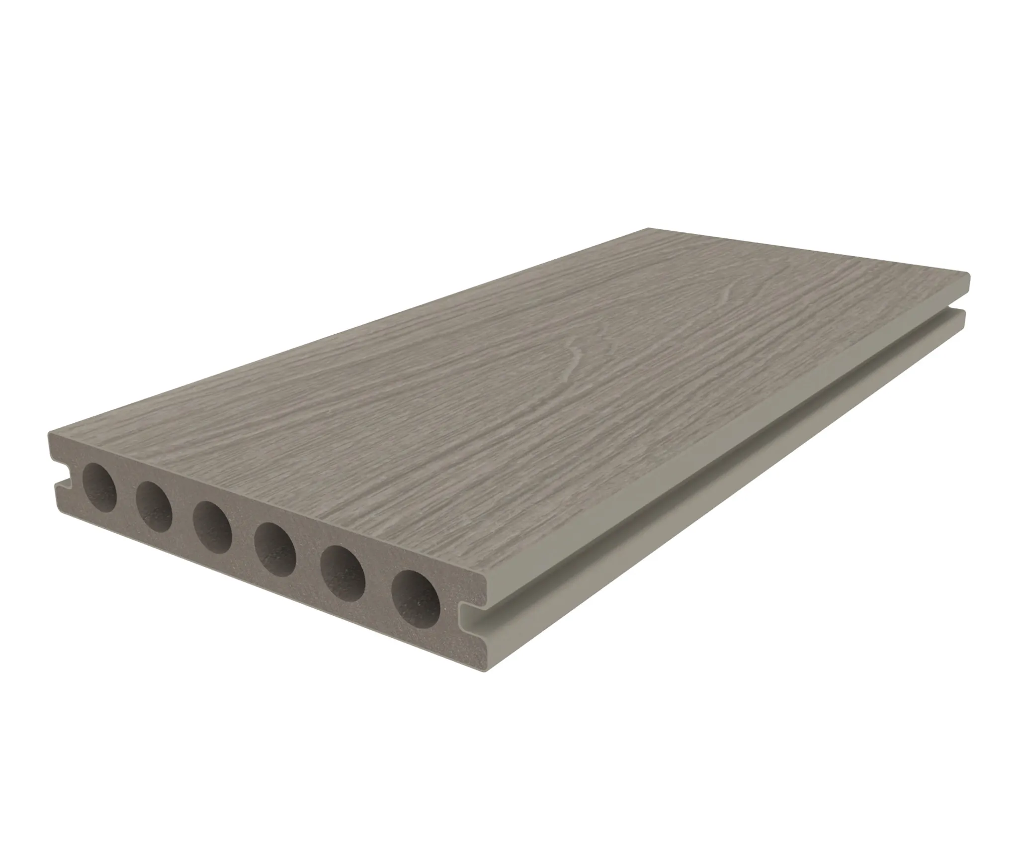 HORI Terrassendiele WPC Hohlkammer Wood Feeling Co-Extrudiert 22,5x138mm hellgrau 1