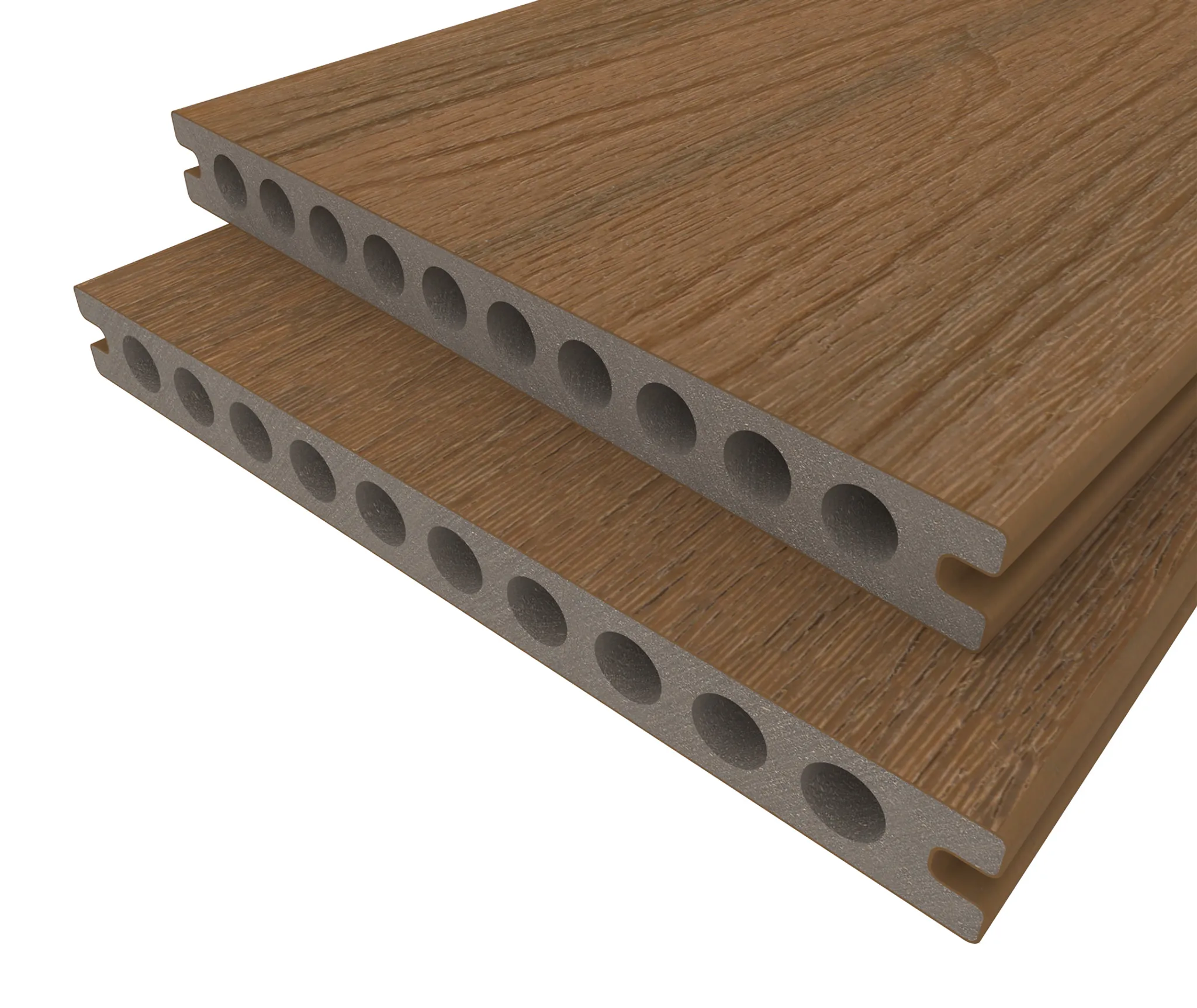 HORI Terrassendiele WPC Hohlkammer Wood Feeling Co-Extrudiert 22,5x210mm naturbraun 0