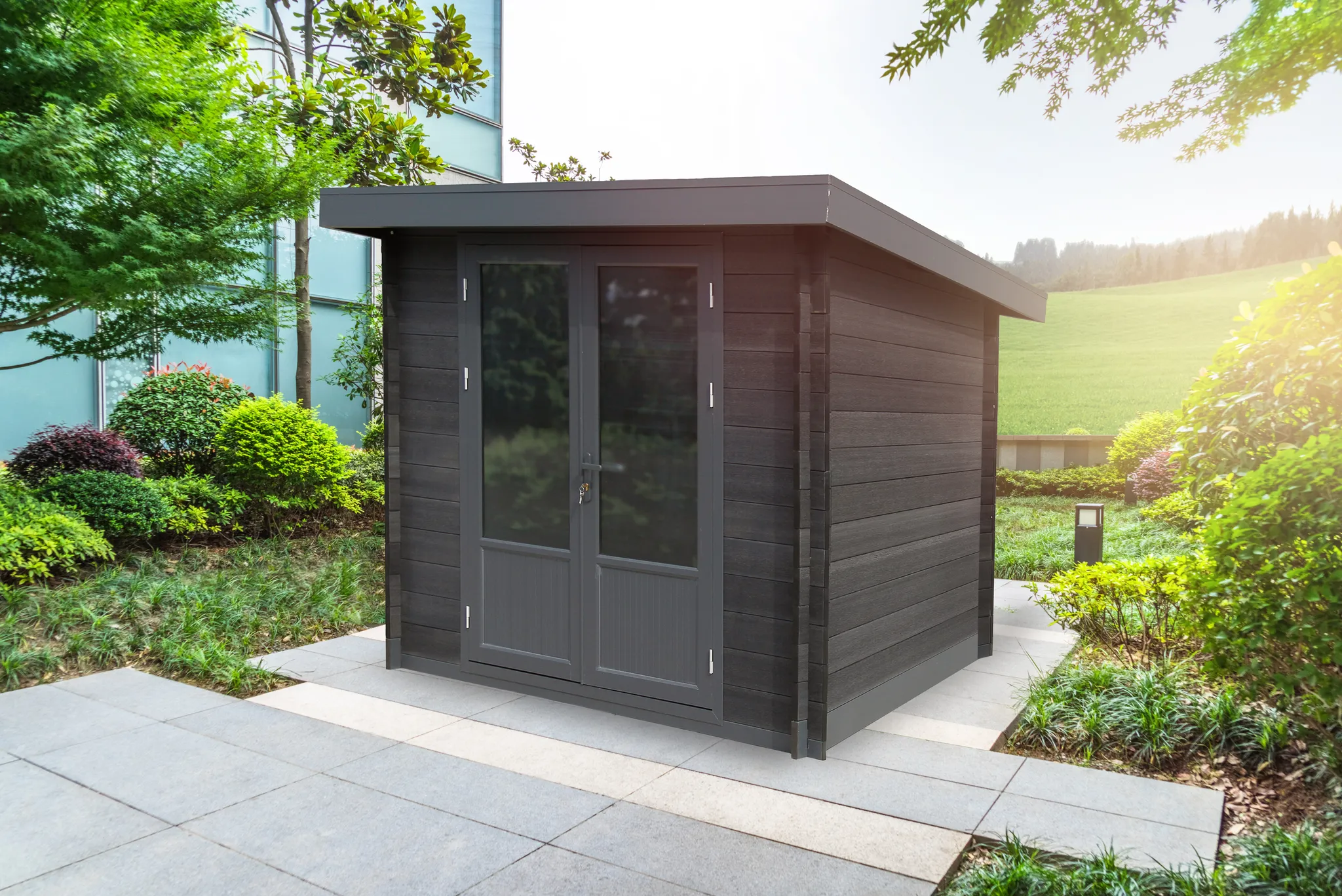 HORI Gartenhaus WPC Pultdach 0