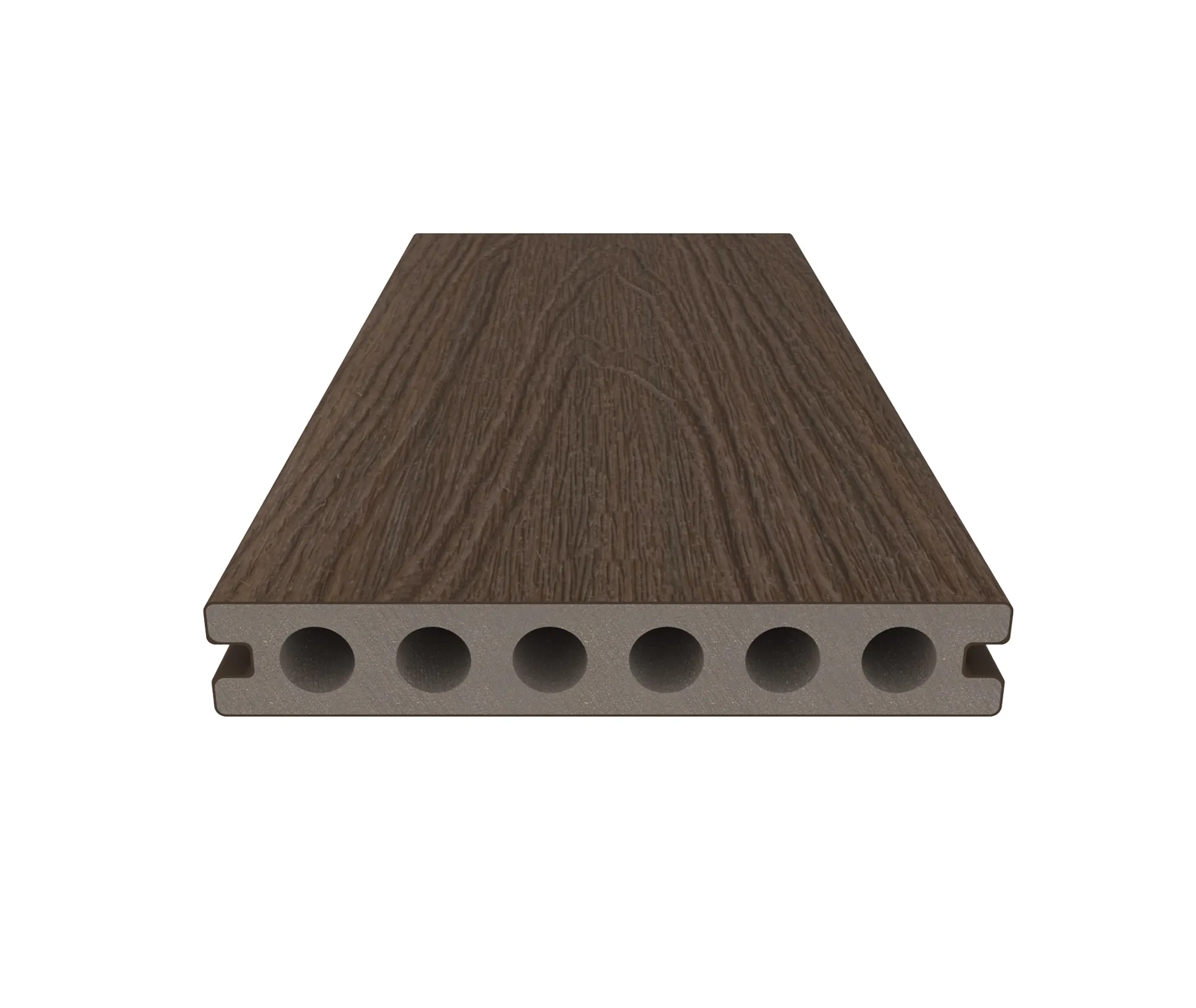 NewTechWood Terrassendielen WPC Hohlkammer Deluxe Oldwood Ipe tiefe Prägestruktur / glatt gebürstet Co-Extrudiert 22,5 x 138 mm 2