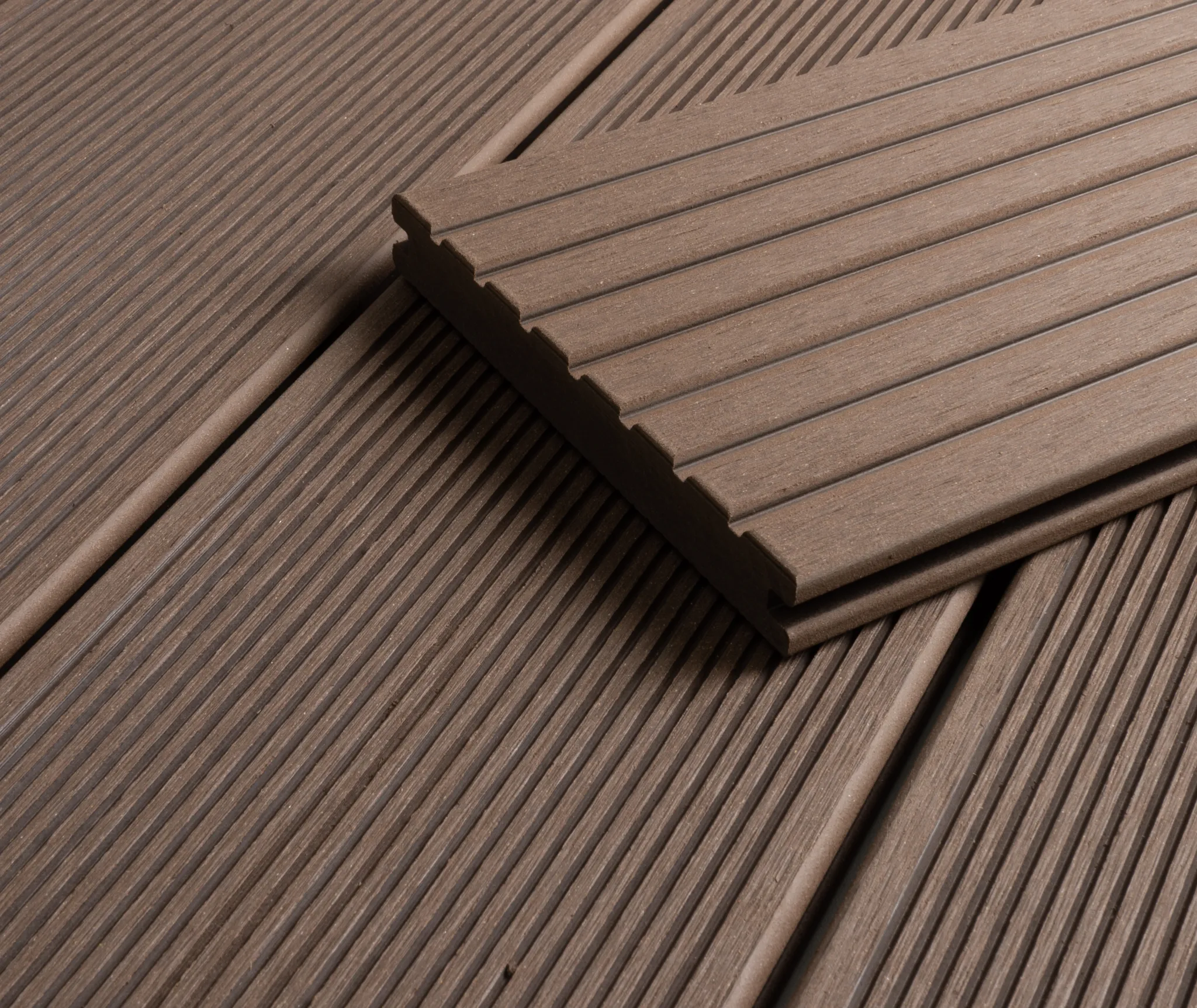 HORI Terrassendielen Komplettset WPC/BPC Vollprofil massiv braun 20 x 145 mm 4