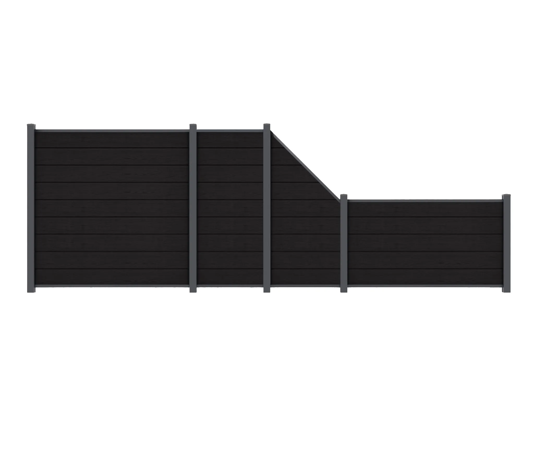 HORI Wood-Design WPC Sichtschutzzaun Stecksystem Zaun Komplettset 5