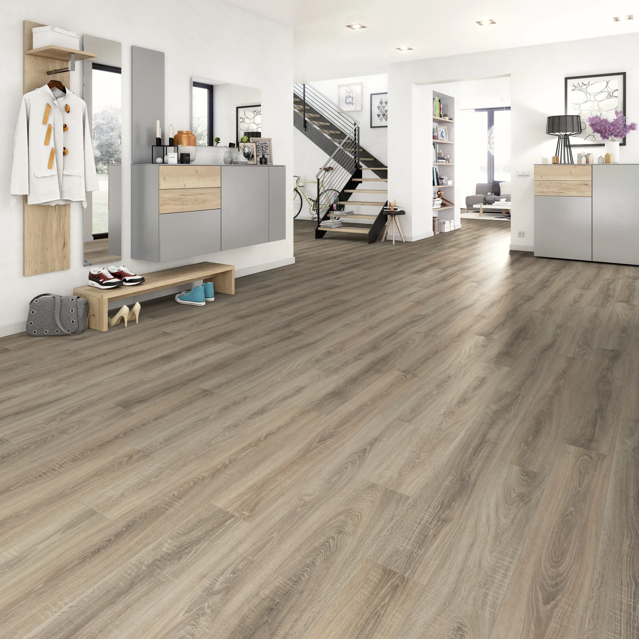 EGGER Klick-Designboden HOME Design Eiche sägerau grau EHD002 Landhausdiele 3