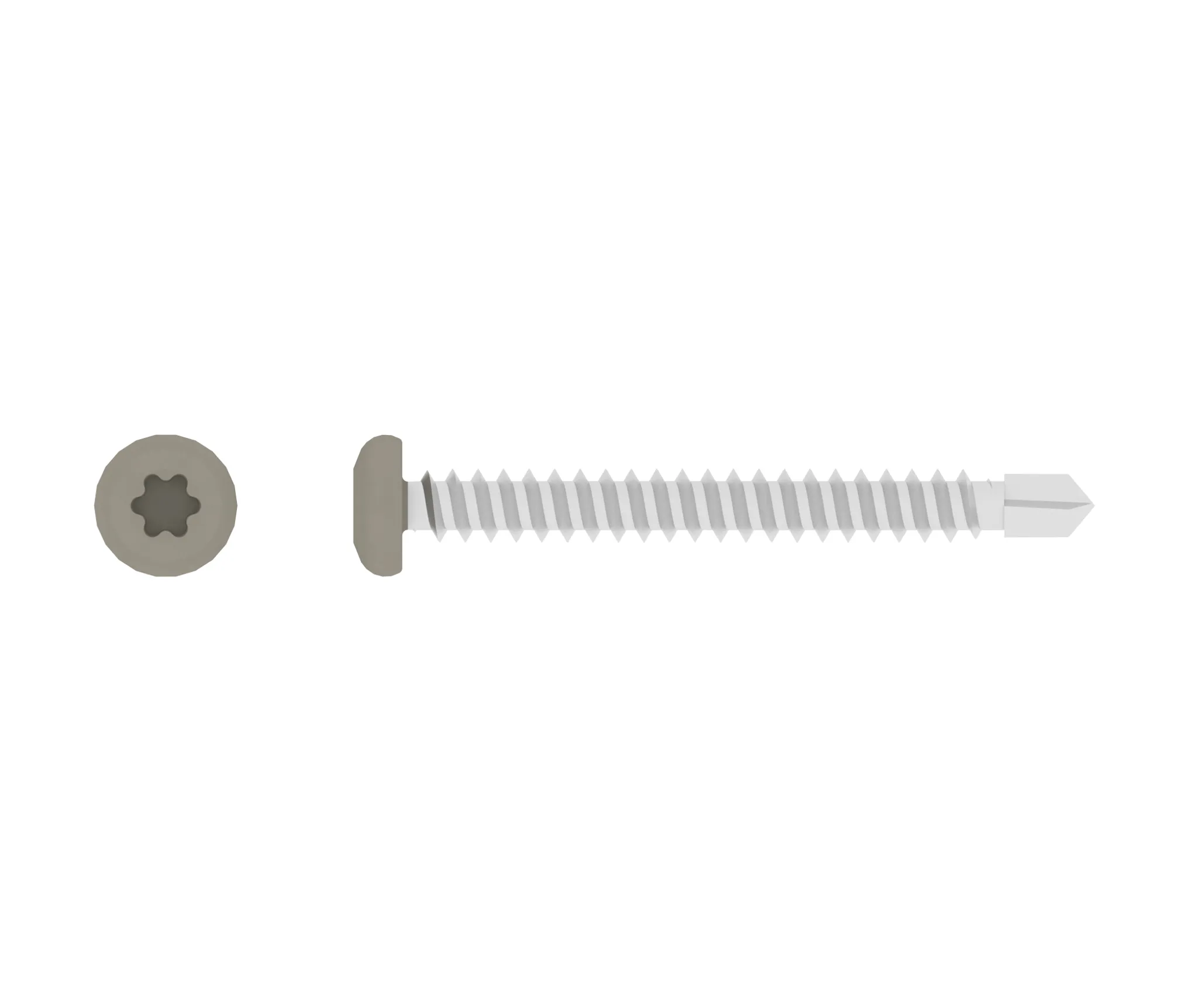 HORI Fassadenprofil Schrauben Set beige-grau 4,2 x 38 mm 0