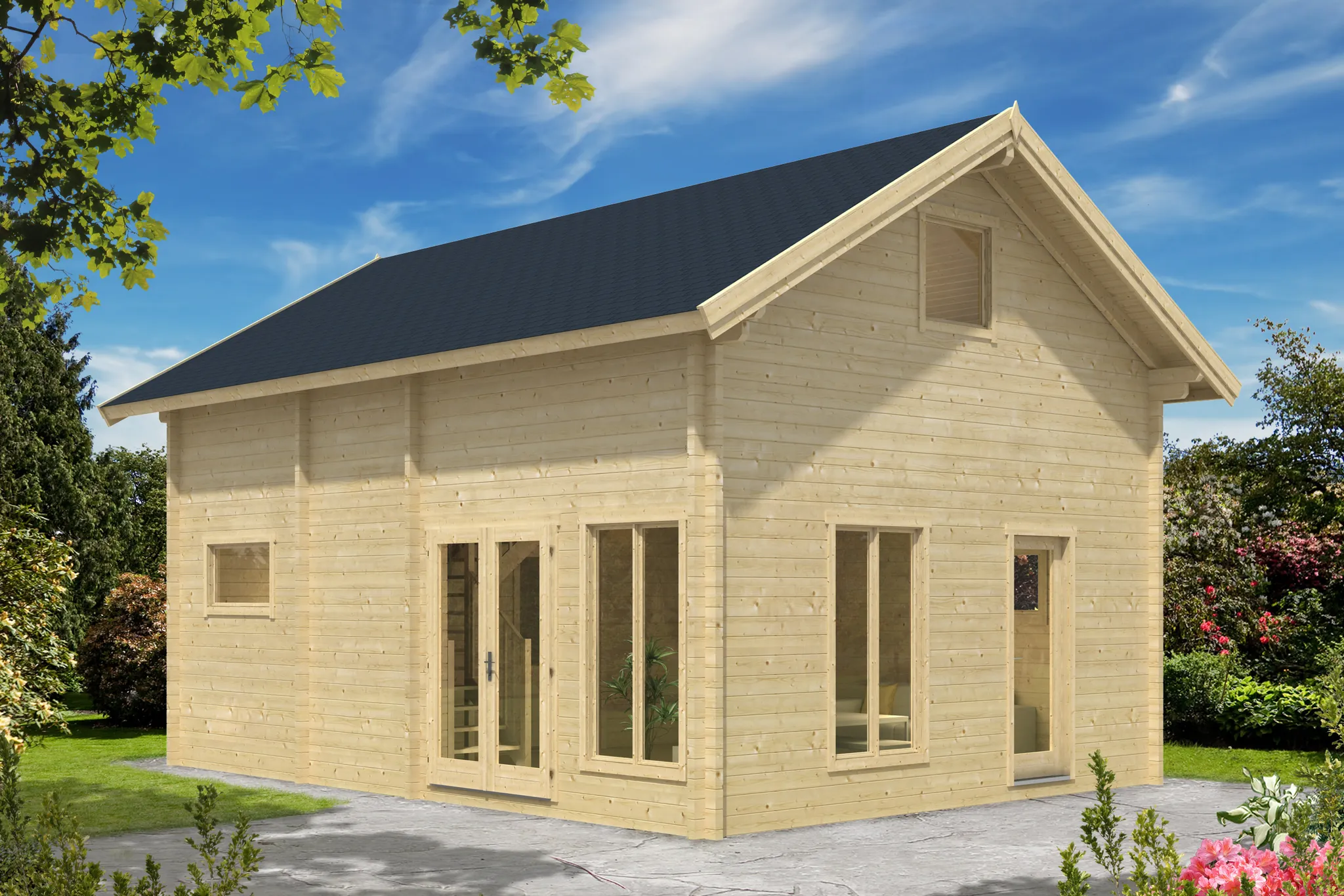 Lasita Maja Ferienhaus Matterhorn 90 mm Wandstärke 0