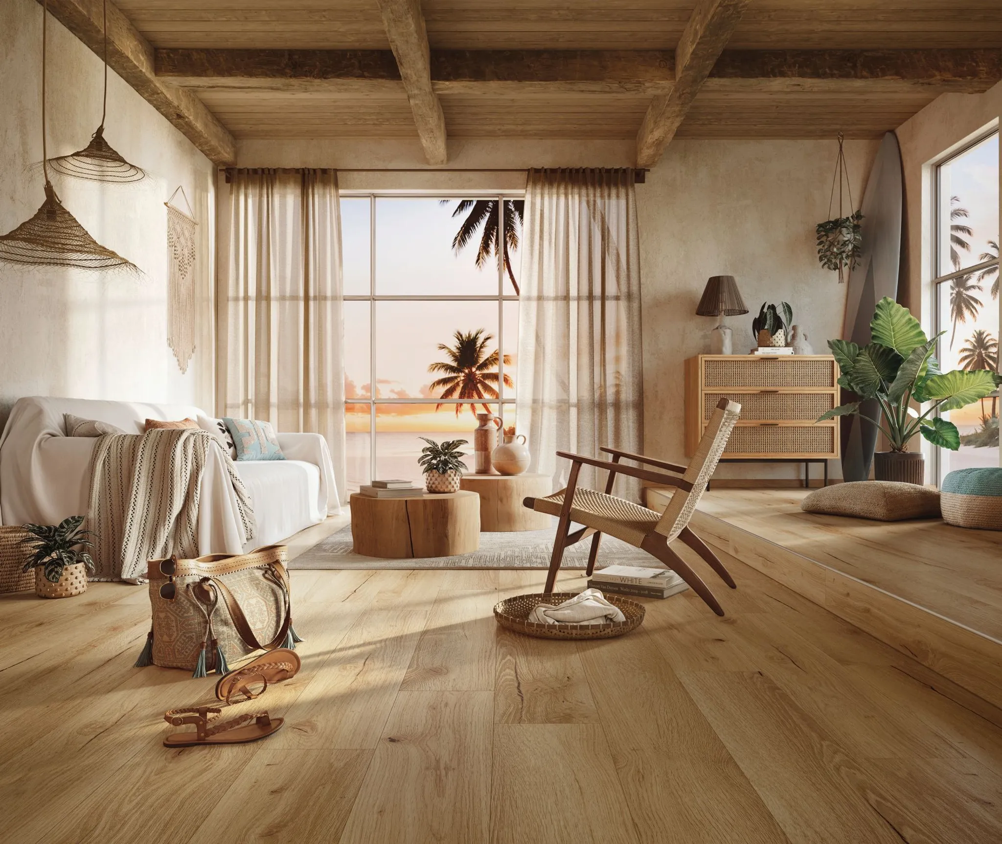 MEISTER Klebe-Vinylboden Dryback DD155 Sunset lounge 20081 Natural Wood-Struktur Kurzdiele 0