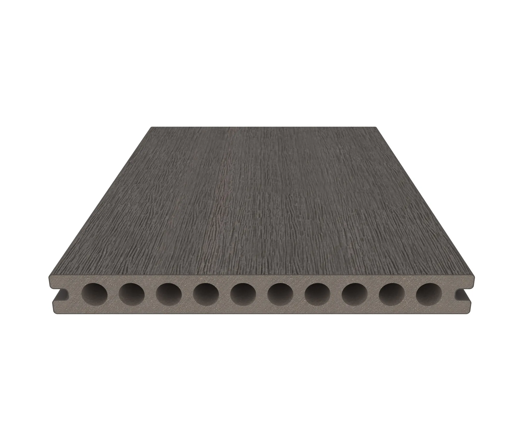 NewTechWood Terrassendielen WPC Hohlkammer Gigante Oldwood Silver Gray tiefe Prägestruktur / glatt gebürstet Co-Extrudiert 22,5 x 210 mm 1