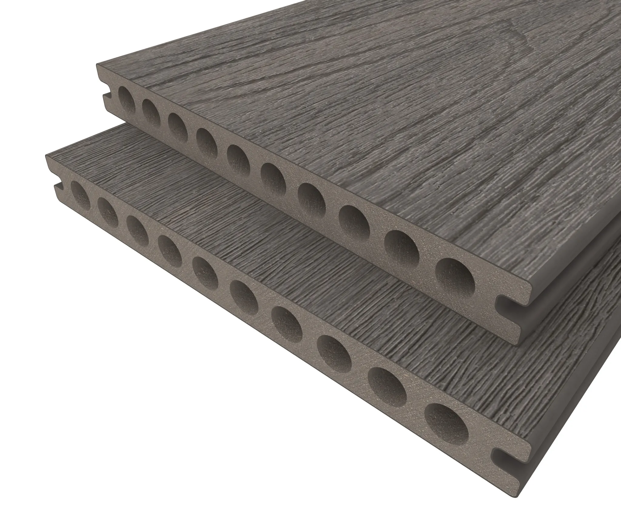HORI Terrassendiele WPC Hohlkammer Wood Feeling Co-Extrudiert 22,5x210mm grau 0