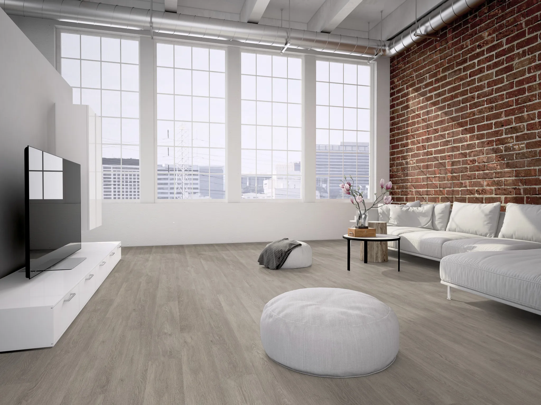 HORI Klick-Hartvinylboden Rigid SPC Eiche Wuppertal elegant grau Landhausdiele 7