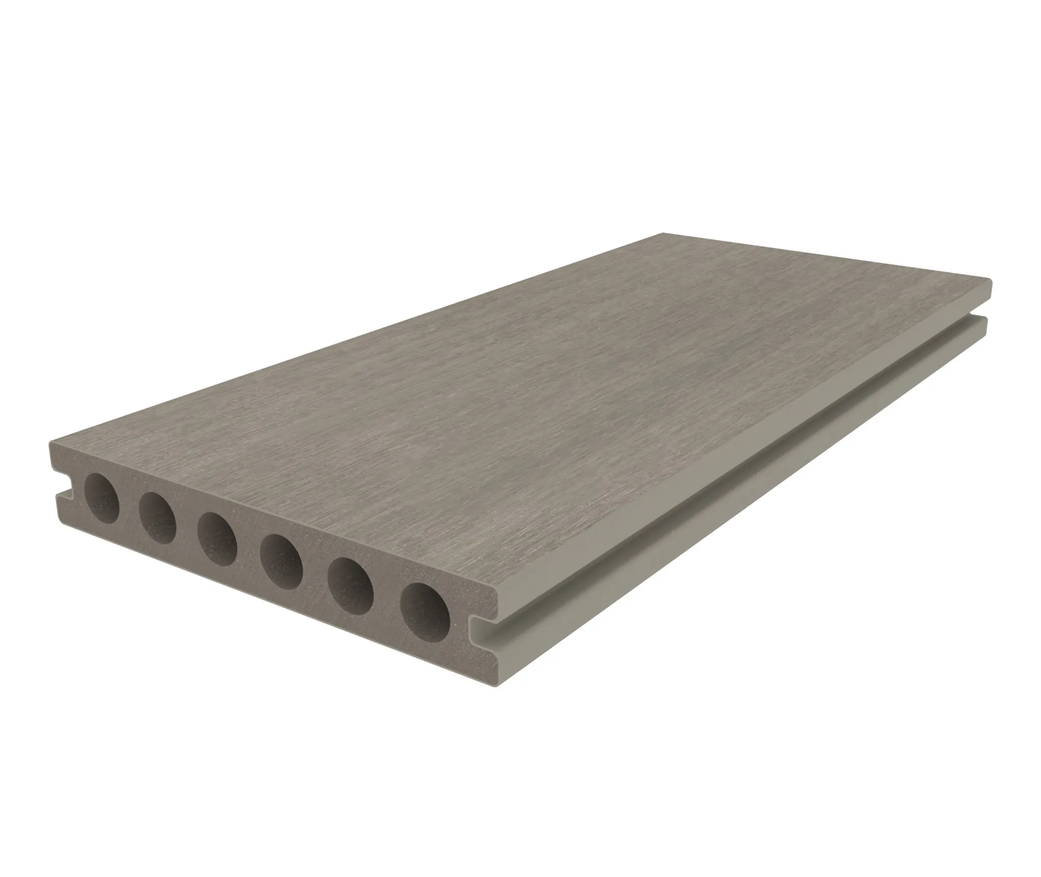HORI Terrassendiele WPC Hohlkammer Wood Feeling Co-Extrudiert 22,5x138mm hellgrau 2