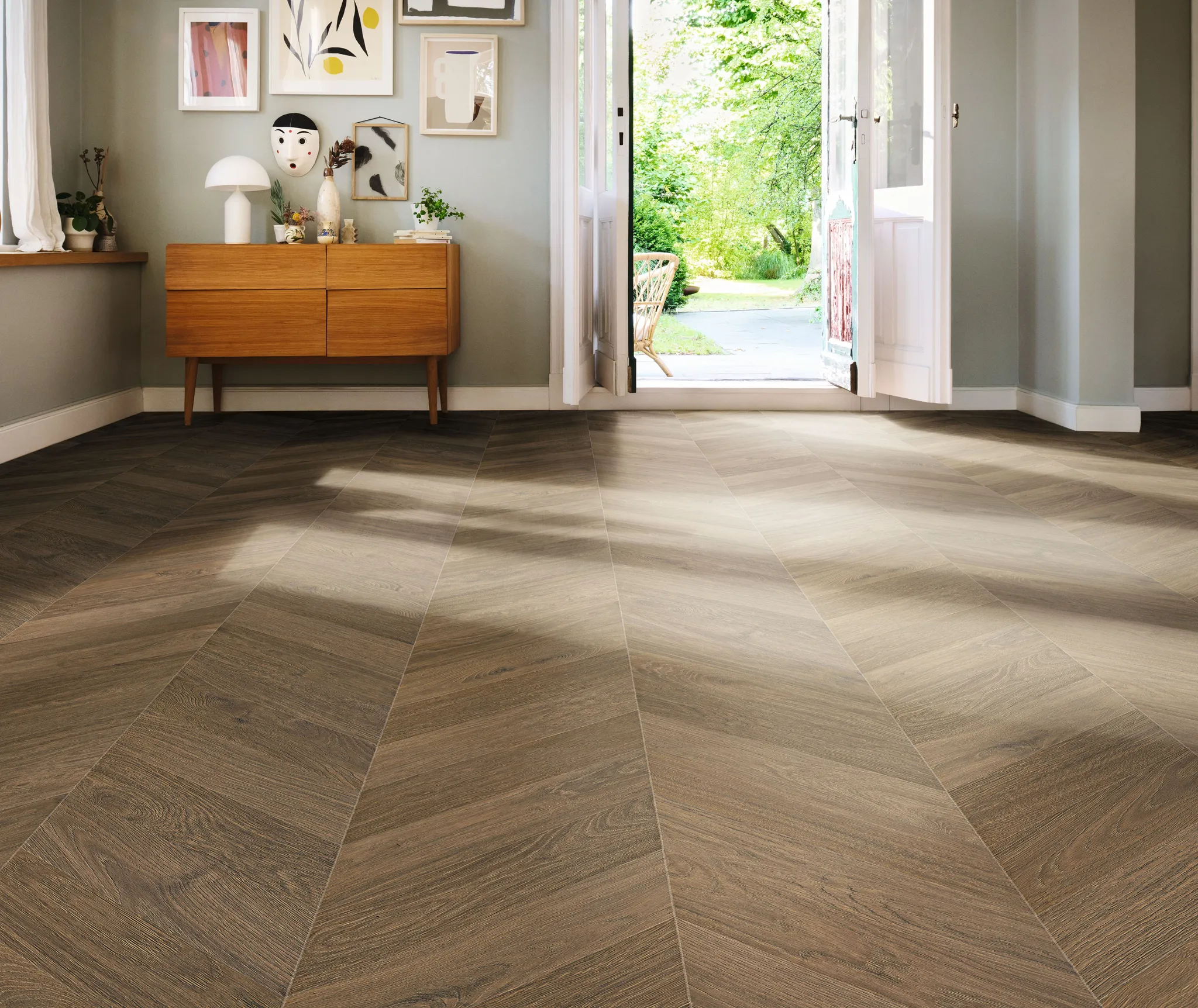 HARO Laminat Tritty 200 Aqua Eiche geräuchert authentic Fischgräte 1