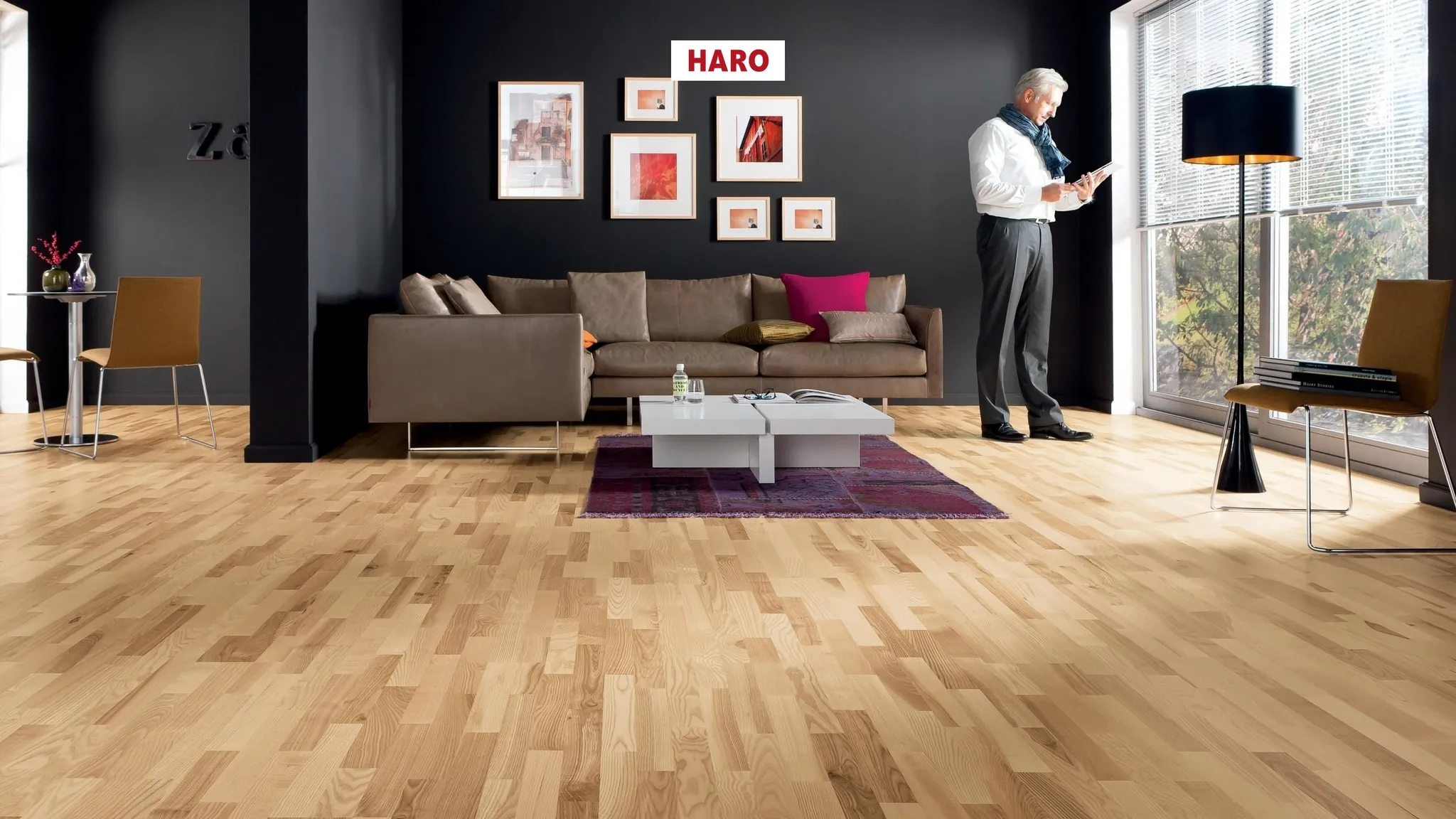 HARO Parkett 4000 Esche strukturiert Favorit Schiffsboden 3