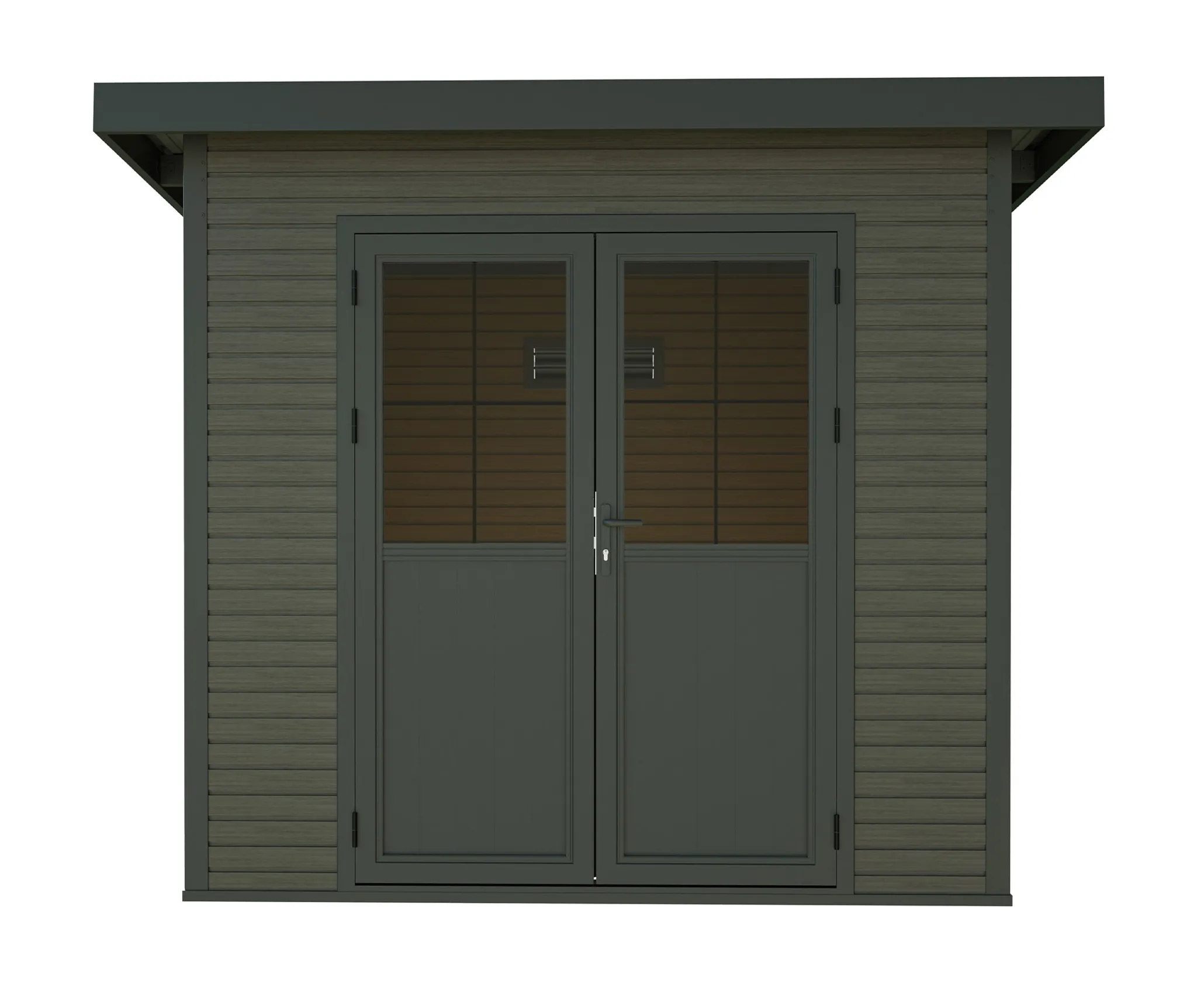 HORI WPC Gartenhaus Rhombus-Optik Braun/Grau 5