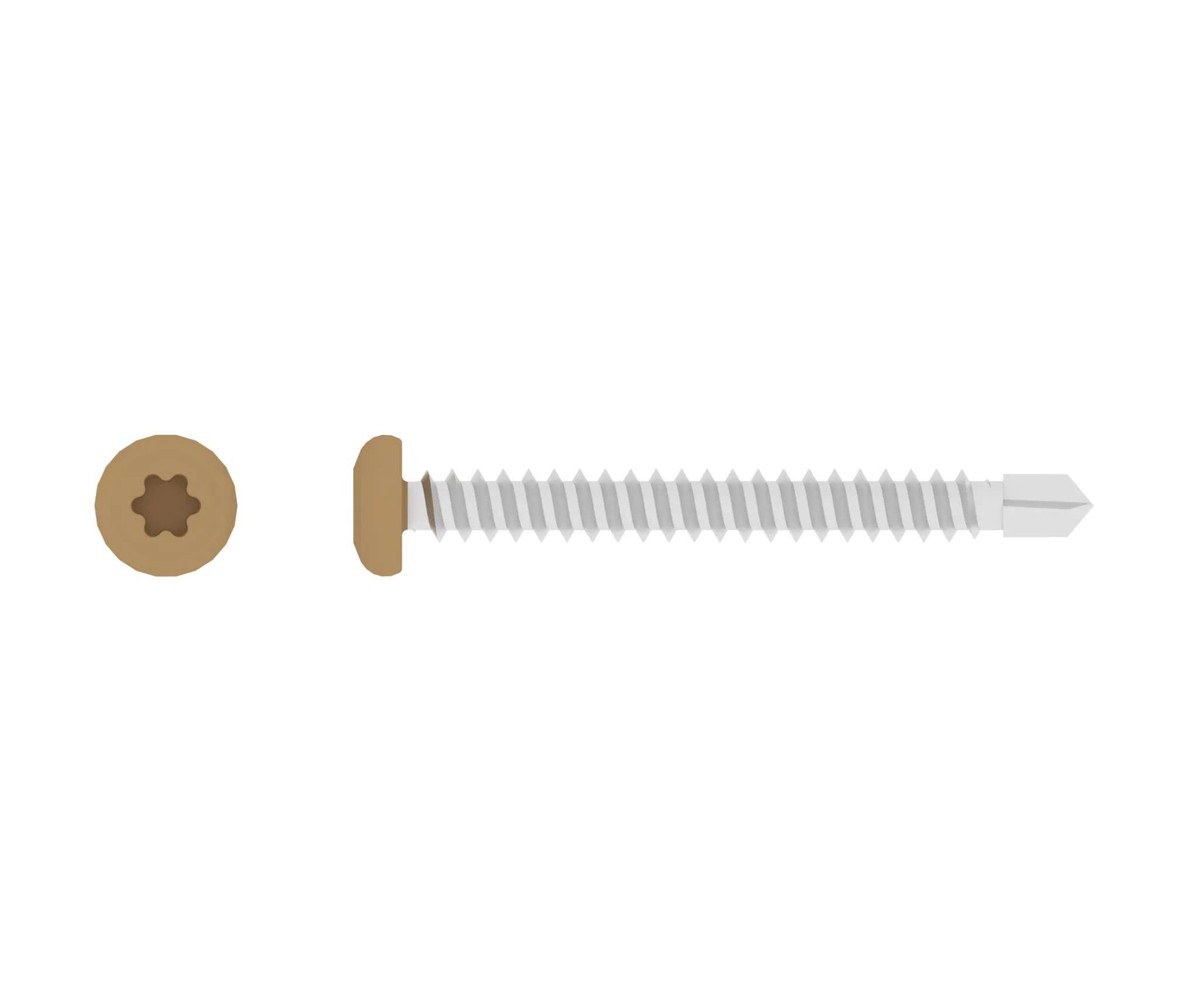HORI Fassadenprofil Schrauben Set Hellbraun 4,2 x 38 mm 0