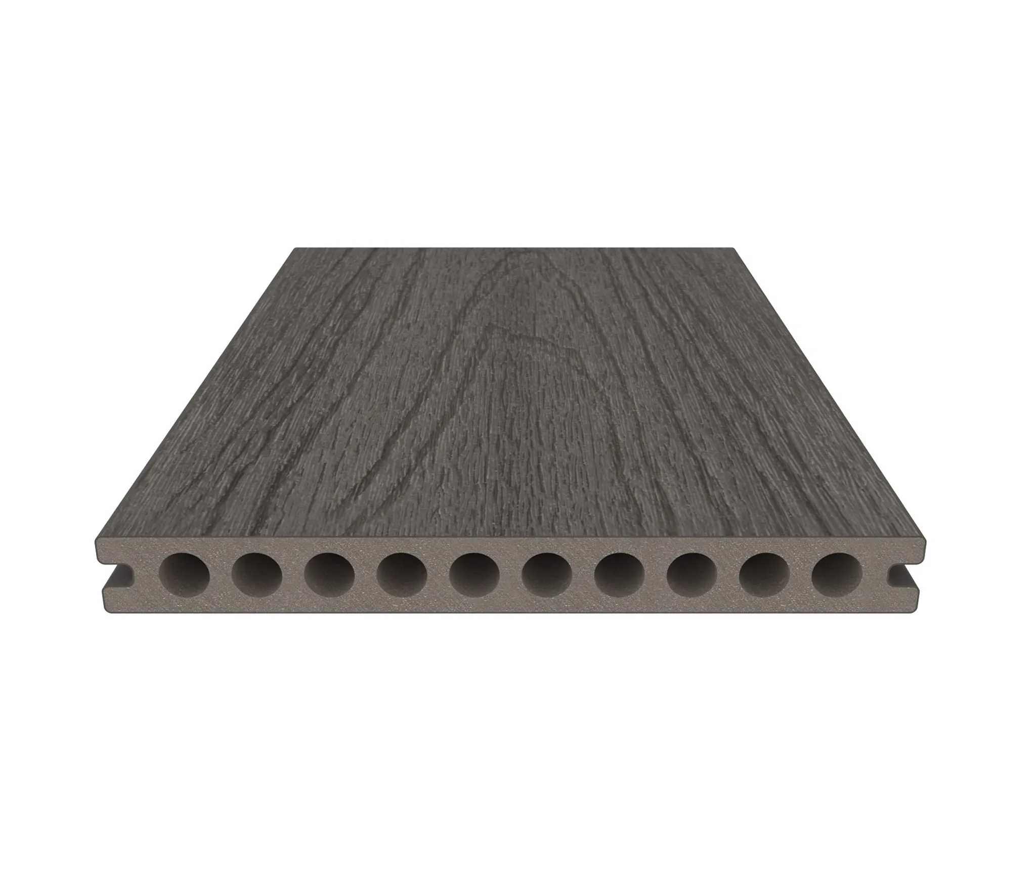 NewTechWood Terrassendielen WPC Hohlkammer Gigante Oldwood Silver Gray tiefe Prägestruktur / glatt gebürstet Co-Extrudiert 22,5 x 210 mm 2
