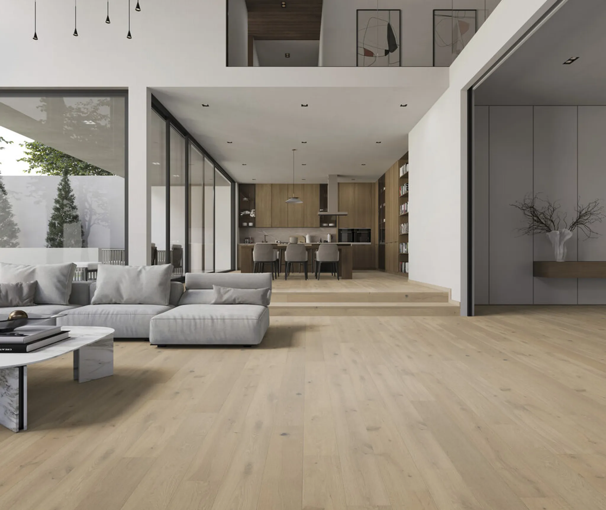tilo Parkett MARCANTO TREND Eiche Crema!Pur Alpin gebürstet Landhausdiele 1