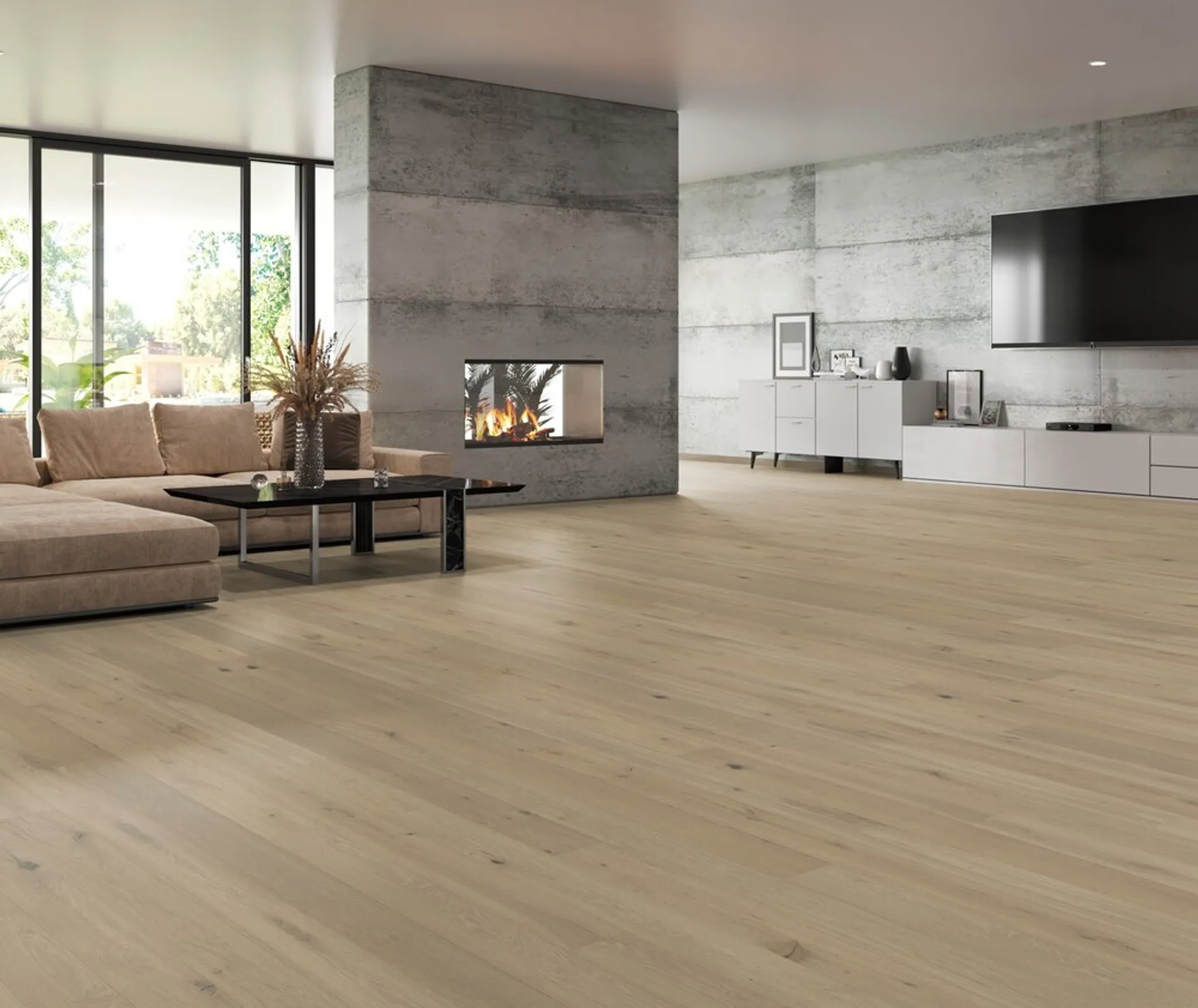 tilo Parkett MARCANTO TREND Eiche Crema!Pur Alpin gebürstet Landhausdiele 2